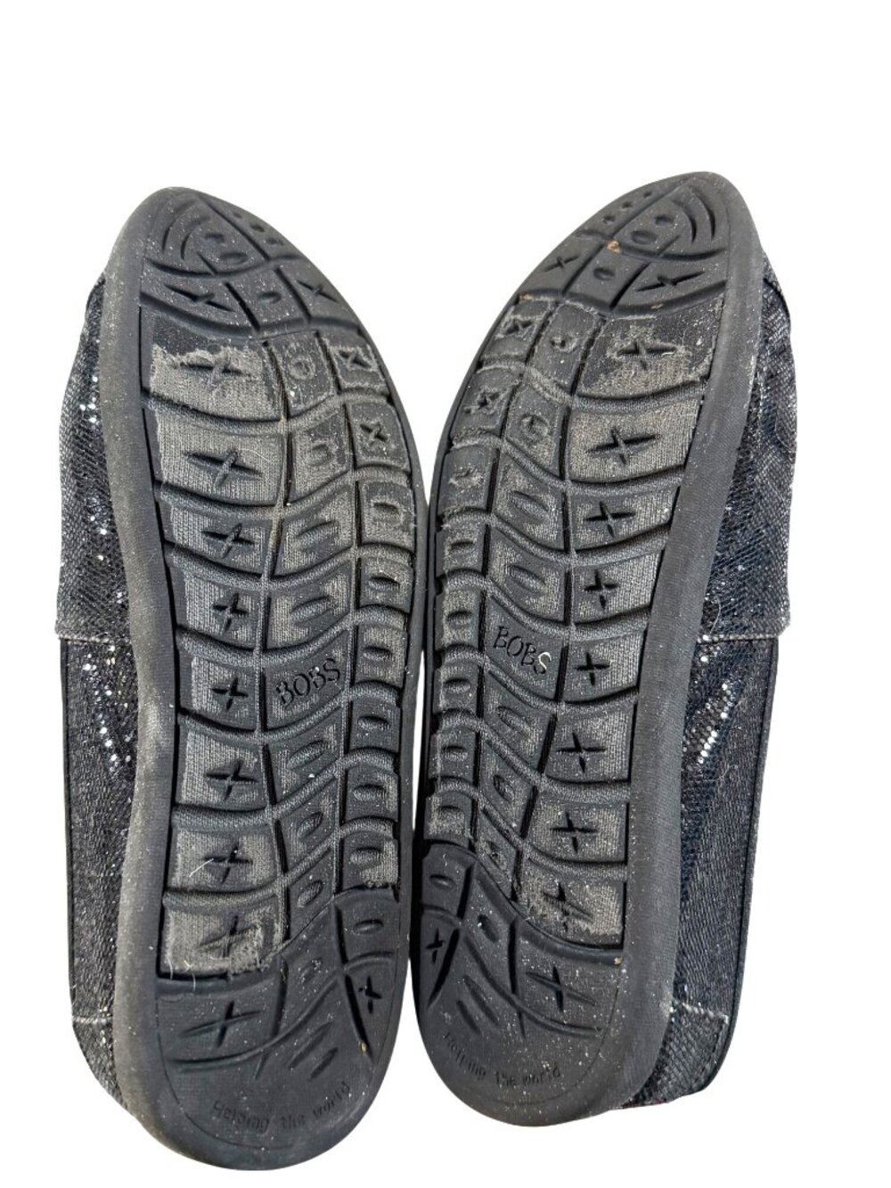 Skechers Kids Lil Bobs Slip-on Lightweight Shoes Size 4 Black Sparkle 85003L - Picture 4 of 12